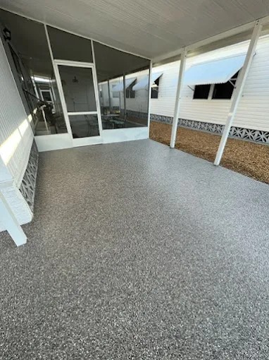 Completed epoxy and concrete coating project by Mr. Epoxy and Paint LLC