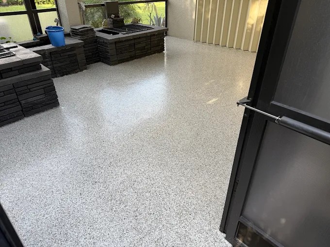 Completed epoxy and concrete coating project by Mr. Epoxy and Paint LLC