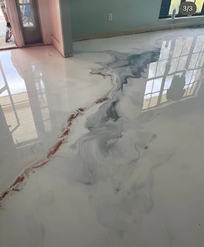 Completed epoxy and concrete coating project by Mr. Epoxy and Paint LLC