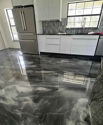Completed epoxy and concrete coating project by Mr. Epoxy and Paint LLC
