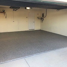 Completed epoxy and concrete coating project by Mr. Epoxy and Paint LLC